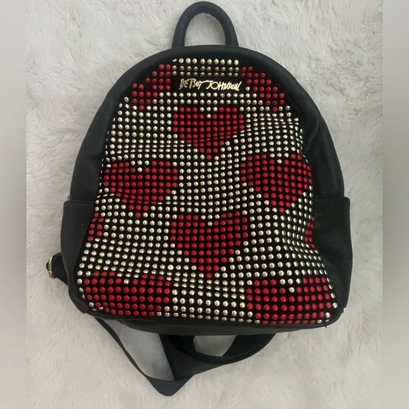 Betsey Johnson | Bags | Betsey Johnson Red And Gold Studded  display picture 3